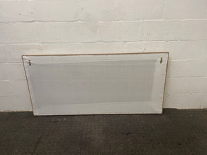 Cream Material Ribbed Double Bed Headboard