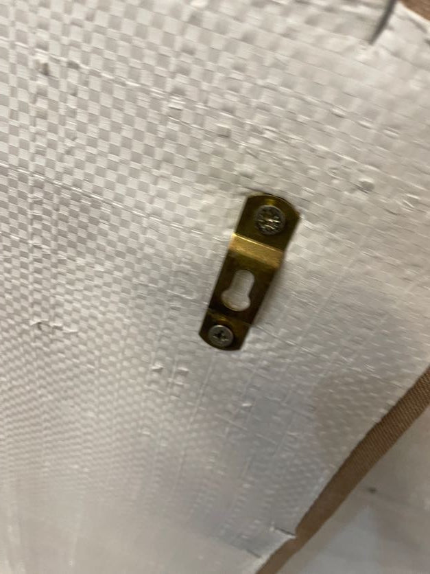 Cream Material Ribbed Double Bed Headboard