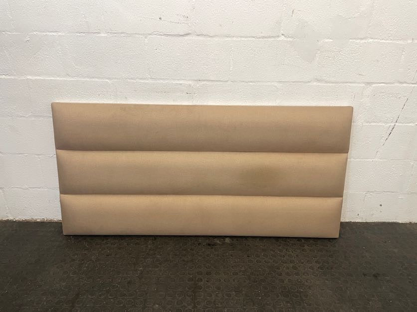 Cream Material Ribbed Double Bed Headboard
