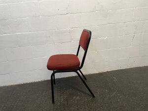 Maroon & Black Frame Visitors Chair - PRICE DROP
