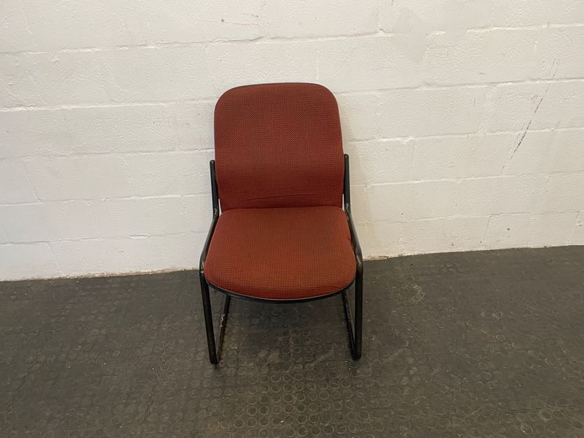 Maroon Print Visitors Chair - PRICE DROP