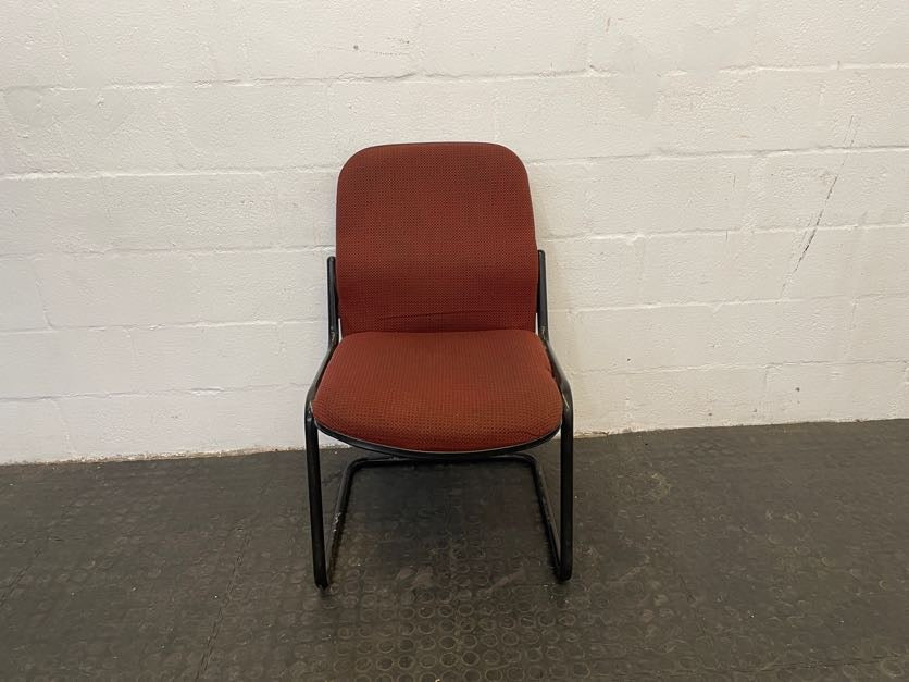 Maroon Print Visitors Chair - PRICE DROP - 2ndhandwarehouse.com