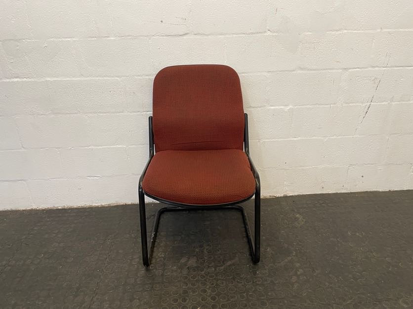Maroon Print Visitors Chair - PRICE DROP
