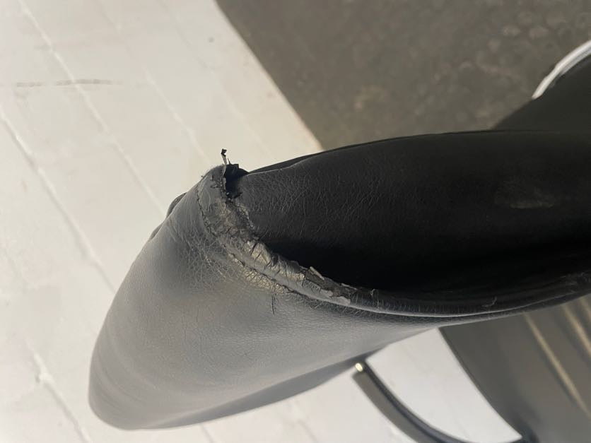 Black Leather Visitors Chair - PRICE DROP