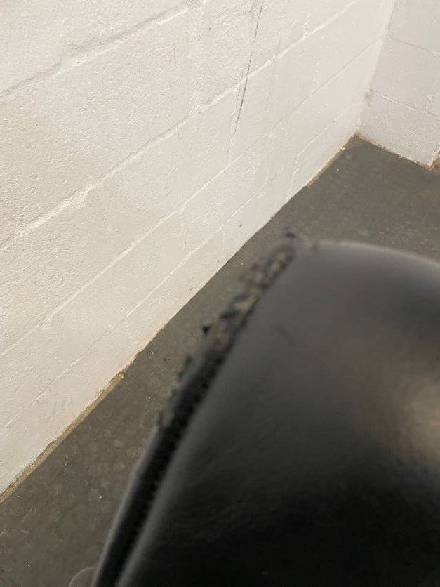 Black Leather Visitors Chair - PRICE DROP