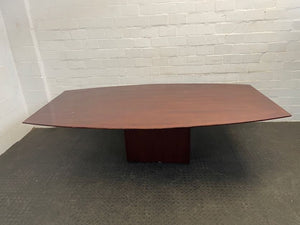 Oval Cherry Wood Boardroom Table 240cm x 140cm
