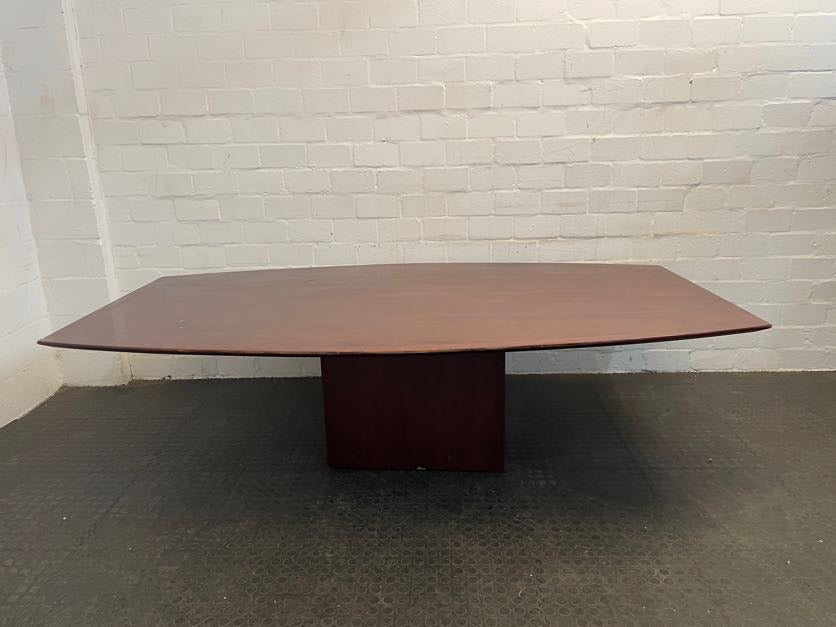 Oval Cherry Wood Boardroom Table 240cm x 140cm