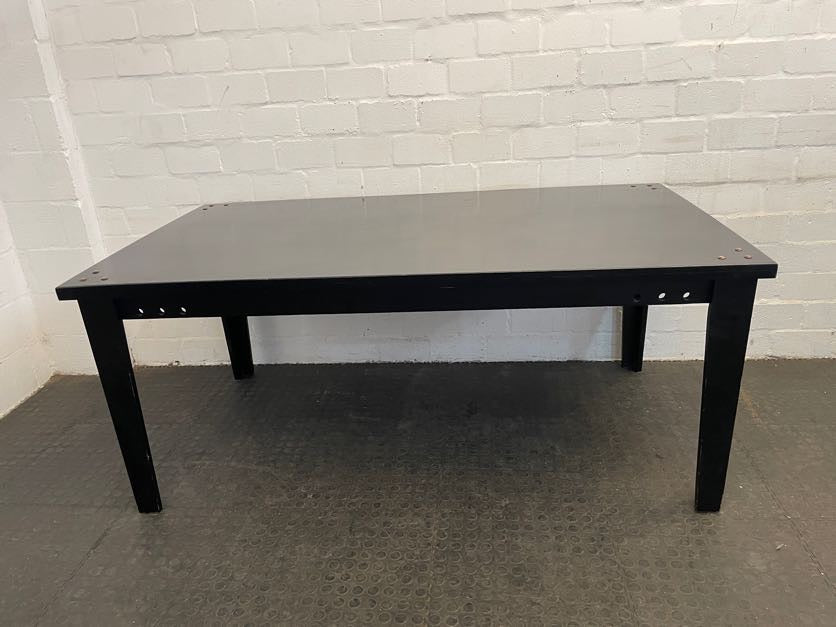 Dark Wood 6 seater Dining Table - has scratches