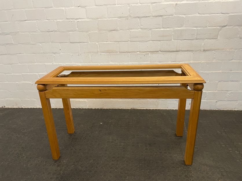 Oak Print High Coffee Table With No Glass - PRICE DROP