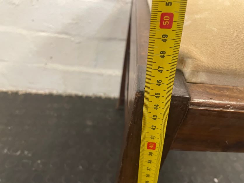 A44152-Brown Frame Cream Seat Dining Chair - PRICE DROP