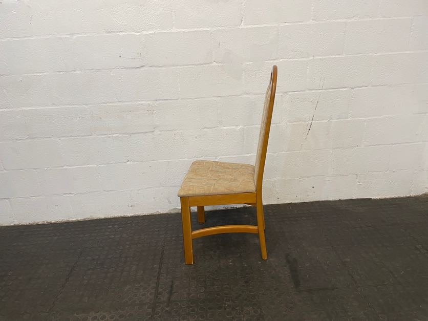 Pine & Cream Print Dining Chair - PRICE DROP - 2ndhandwarehouse.com