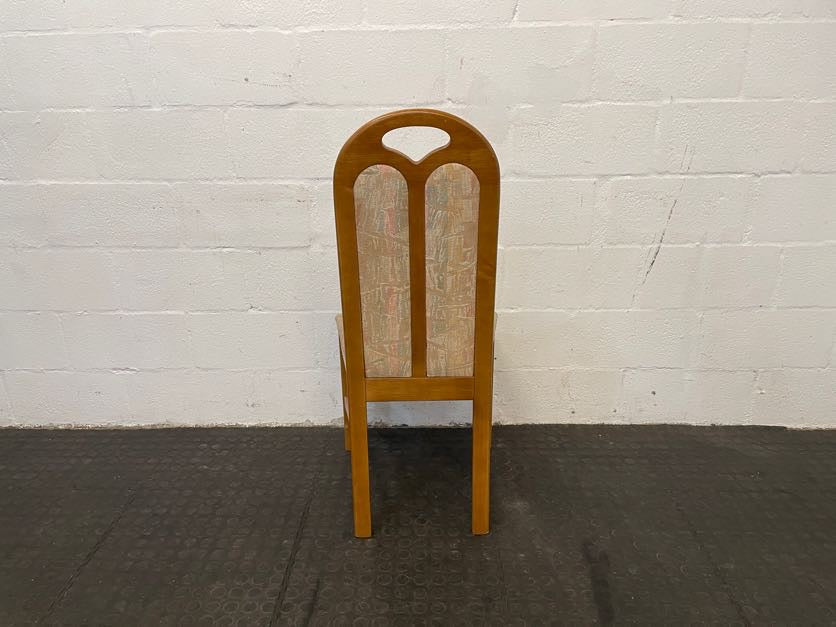 Pine & Cream Print Dining Chair - PRICE DROP - 2ndhandwarehouse.com