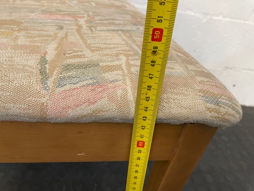 Pine & Cream Print Dining Chair - PRICE DROP - 2ndhandwarehouse.com