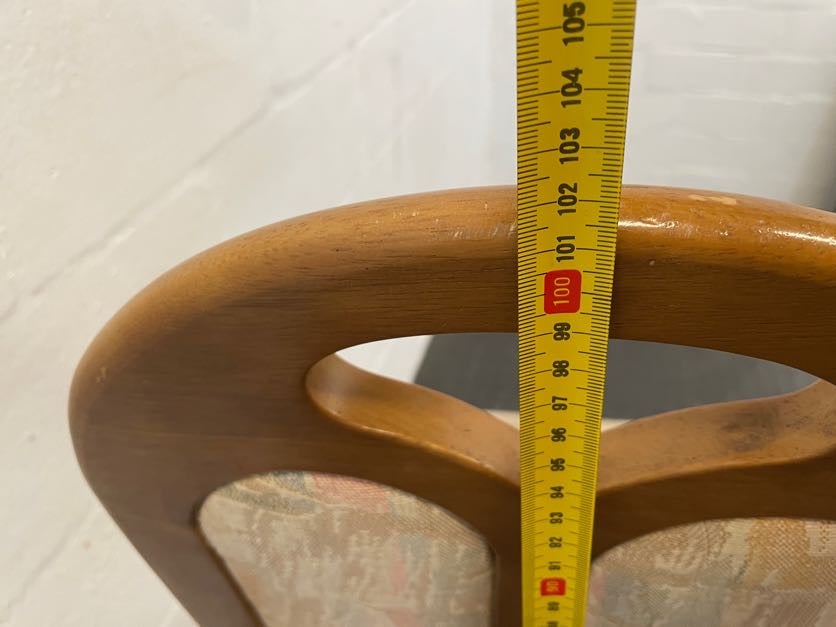 Pine & Cream Print Dining Chair - PRICE DROP - 2ndhandwarehouse.com
