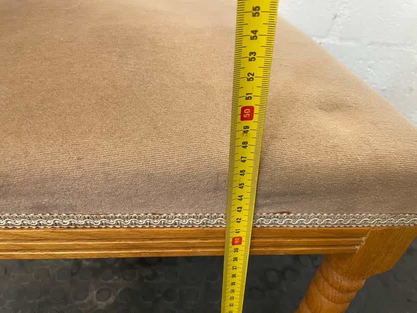 Pine & Cream Suede Seat Dining Chair - PRICE DROP - 2ndhandwarehouse.com