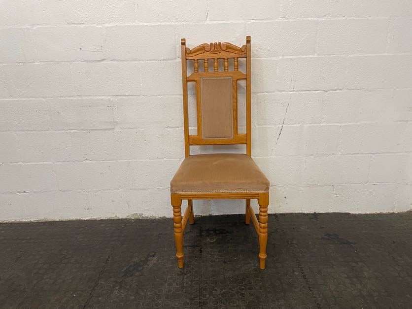 Pine & Cream Suede Seat Dining Chair - PRICE DROP - 2ndhandwarehouse.com