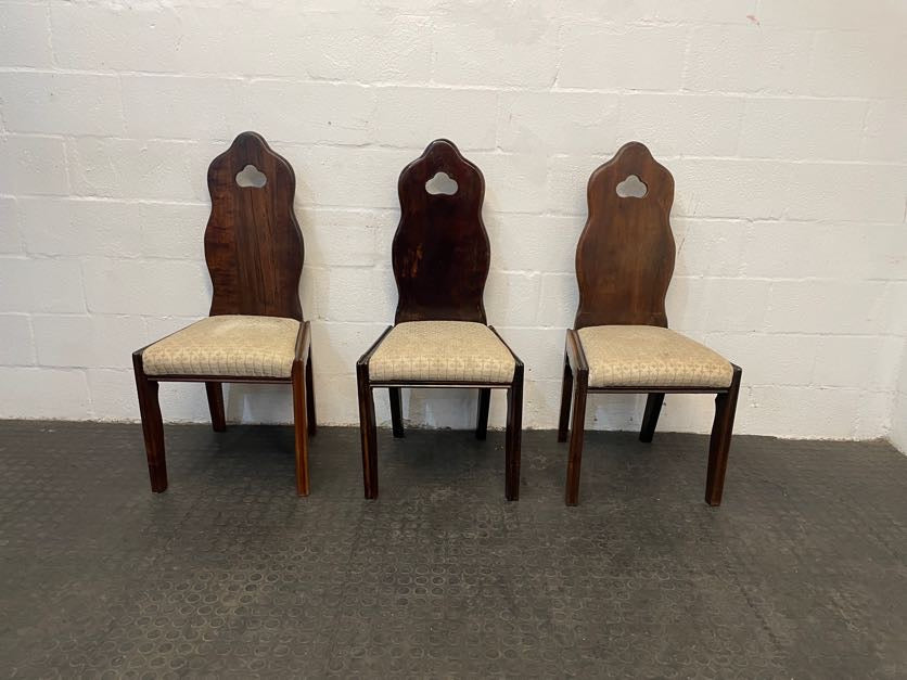 Dark Wood Back Dining Chair - PRICE DROP - 2ndhandwarehouse.com