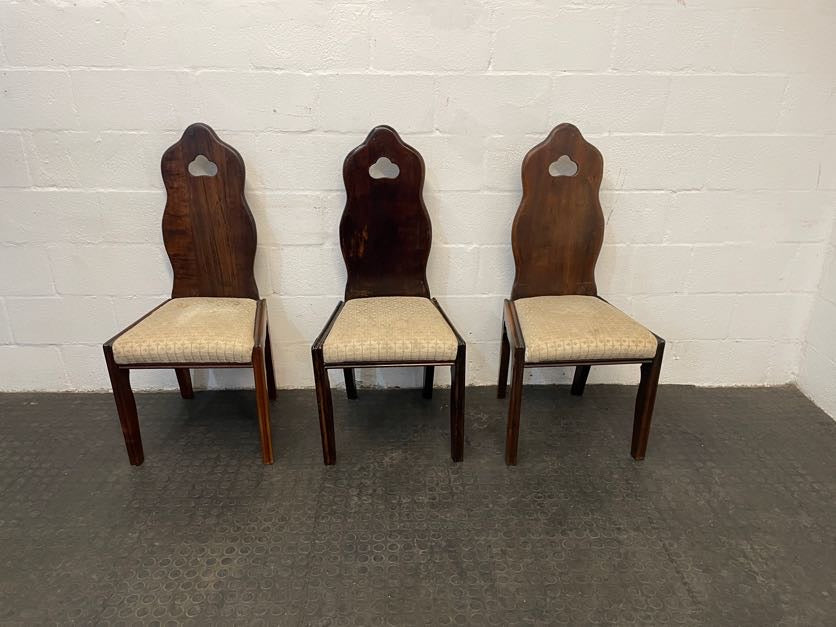 Dark Wood Back Dining Chair - PRICE DROP - 2ndhandwarehouse.com