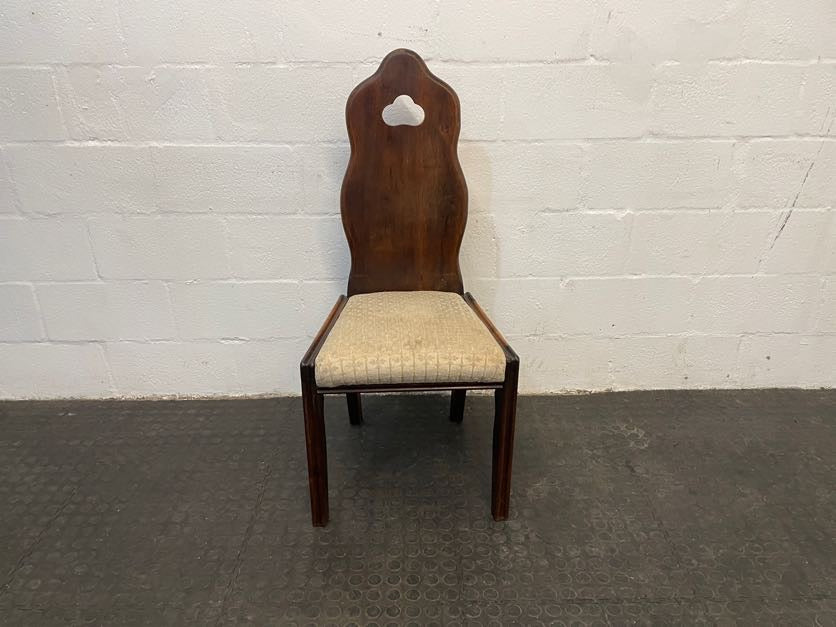 Dark Wood Back Dining Chair - PRICE DROP - 2ndhandwarehouse.com