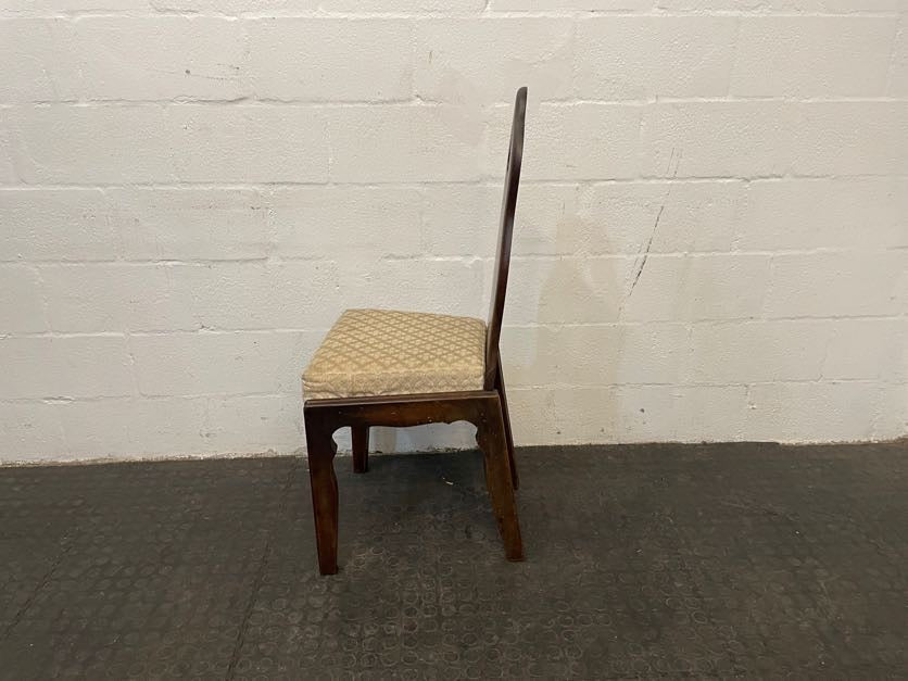 Dark Wood Back Cream Seat Dining Chair - PRICE DROP - 2ndhandwarehouse.com