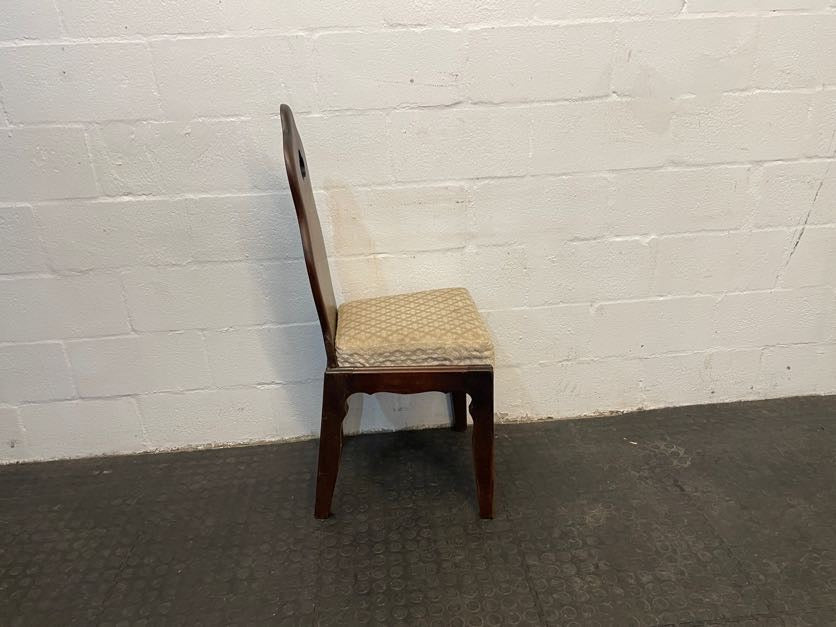 Dark Wood Back Cream Seat Dining Chair - PRICE DROP - 2ndhandwarehouse.com