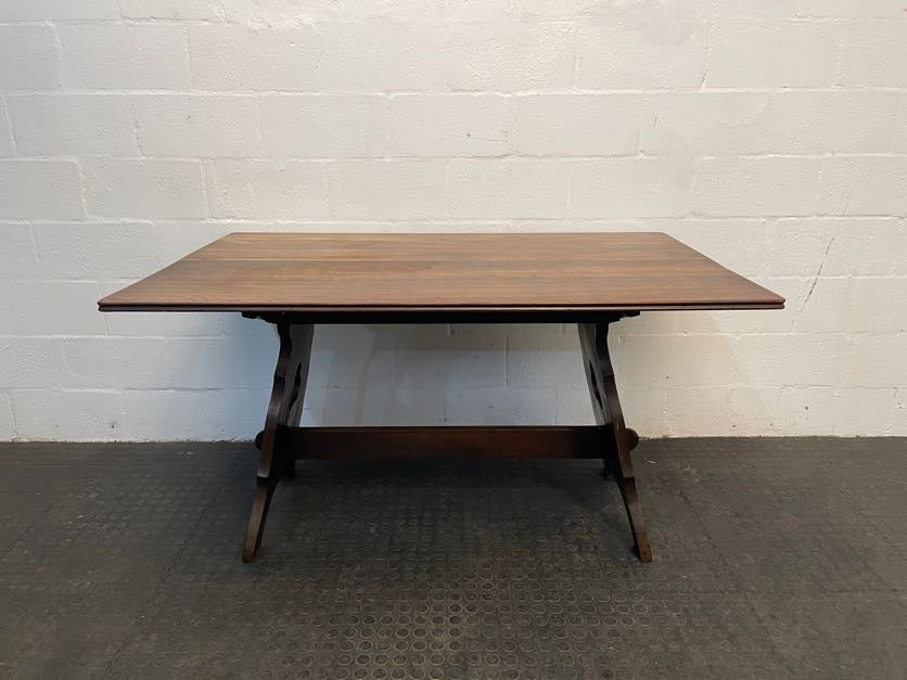 Antique Light Wood Rectangle Dining Table