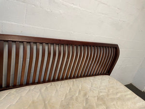 King Size Wooden Headboard & Base with Mattress