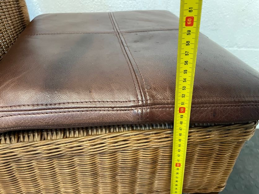 Wicker &amp; Brown Seat Dining Chair - PRICE DROP - 2ndhandwarehouse.com