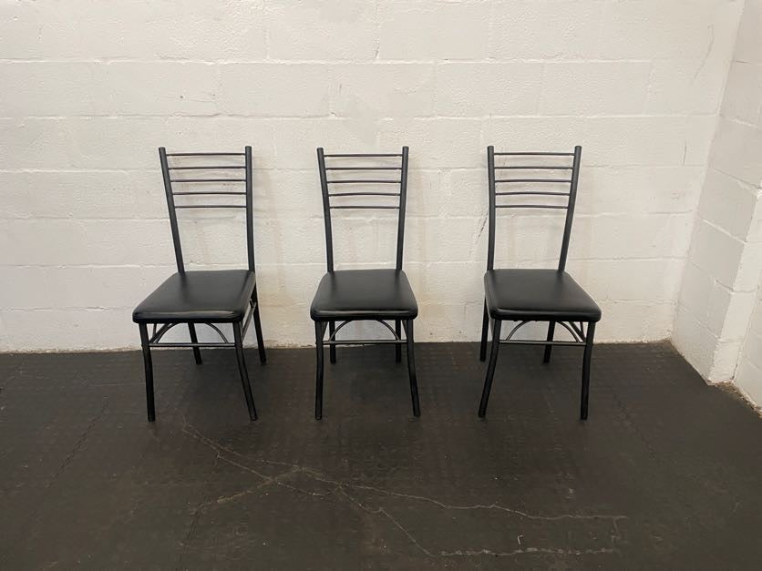 Black Steel Frame Dining Chair - PRICE DROP - 2ndhandwarehouse.com