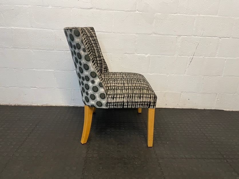 Printed & Oak Legged Dining Chair - PRICE DROP