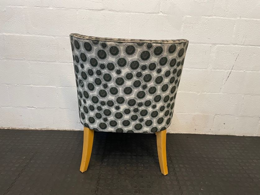 Printed & Oak Legged Dining Chair - PRICE DROP