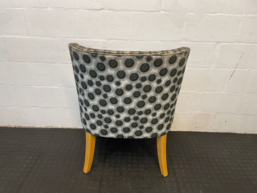 Printed & Oak Legged Dining Chair - PRICE DROP