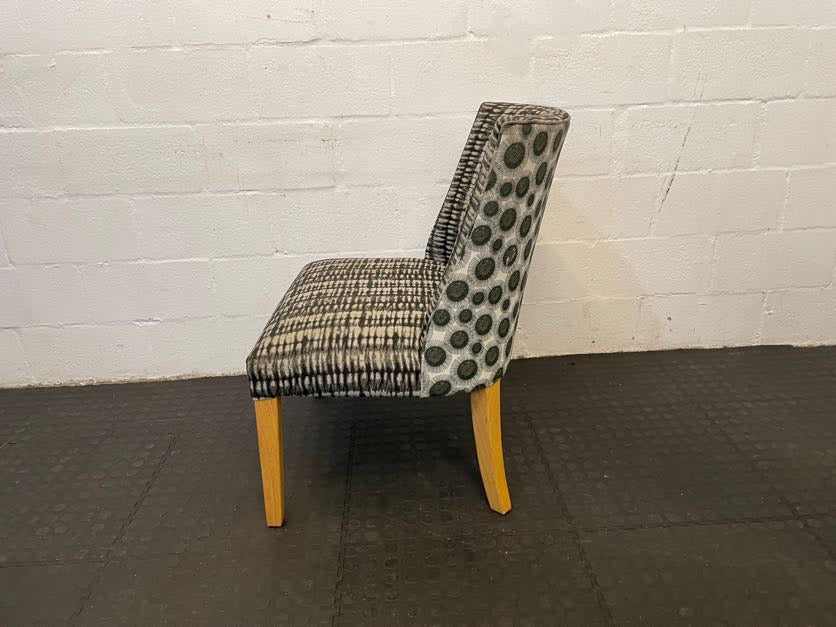 Printed & Oak Legged Dining Chair - PRICE DROP