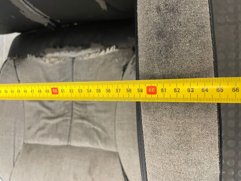 Black Ripped Seat Office Chair On Wheels - REDUCED