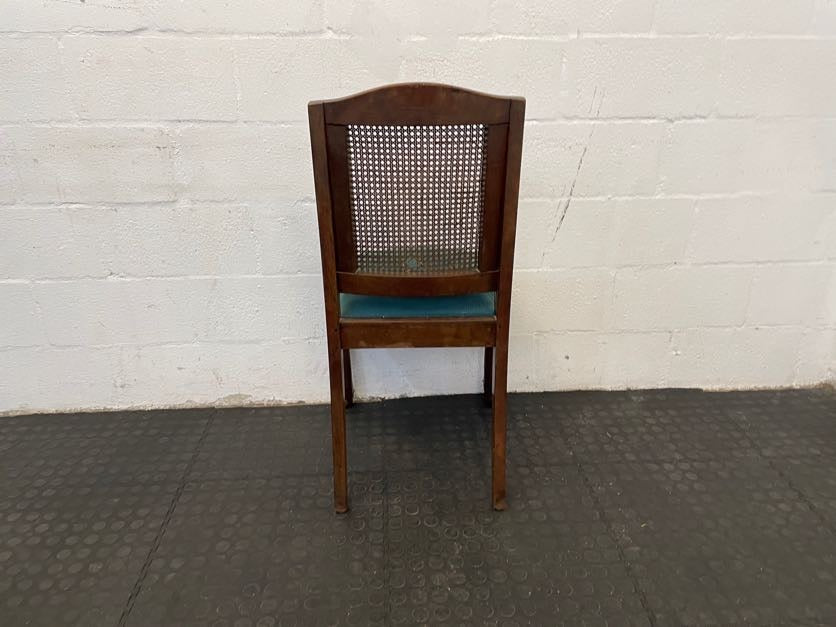 Wood & Rattan Back Dining Chair - PRICE DROP - 2ndhandwarehouse.com