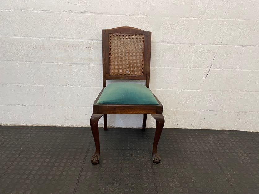 Wood & Rattan Back Dining Chair - PRICE DROP - 2ndhandwarehouse.com