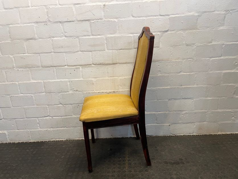 Cherry Wood & Yellow Seat Dining Chair - PRICE DROP - 2ndhandwarehouse.com