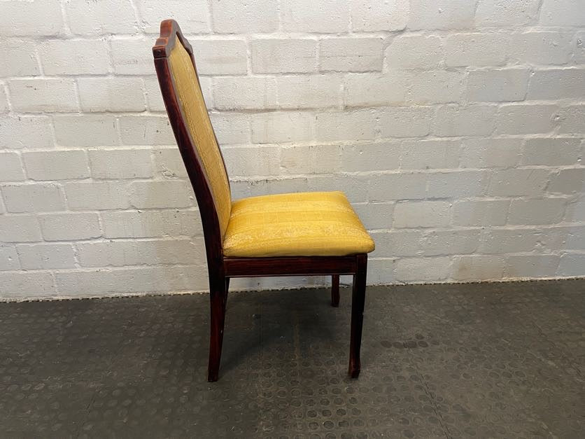 Cherry Wood & Yellow Seat Dining Chair - PRICE DROP - 2ndhandwarehouse.com