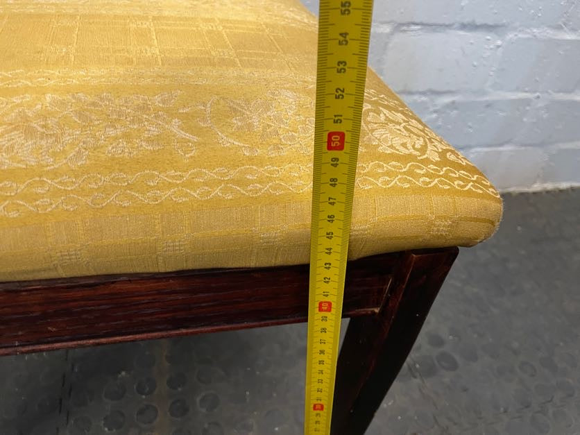 Cherry Wood & Yellow Seat Dining Chair - PRICE DROP - 2ndhandwarehouse.com