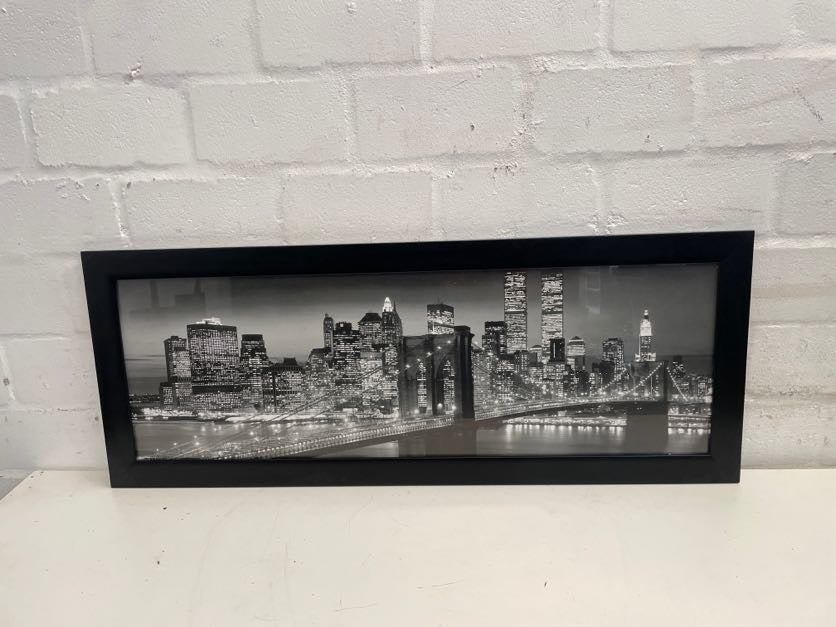New York City At Night Wall Art 98cm x 38cm