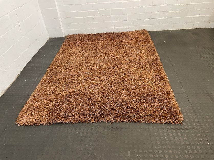 Brown Shaggy Wool Carpet 230cm x 170cm - PRICE DROP