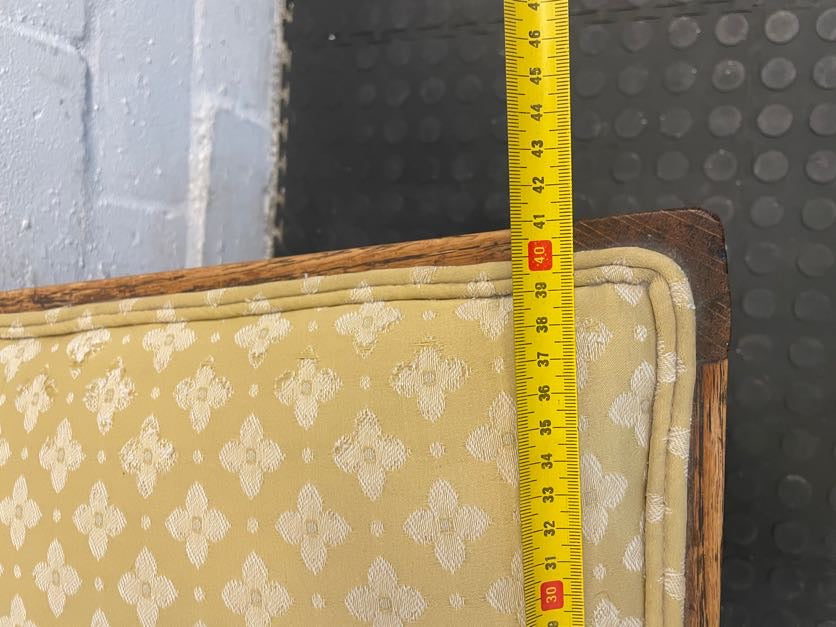 Wooden Dining Chairs with Yellow Material Seats - PRICE DROP