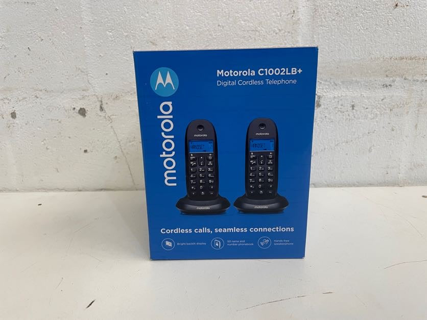 Motorola C1002LB+ Duo Cordless Phone Black