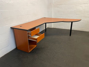 Cherrywood L-Shaped Office Desk
