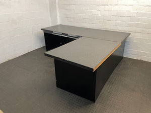 Black RHS L Shaped desk (Needs TLC) - PRICE DROP
