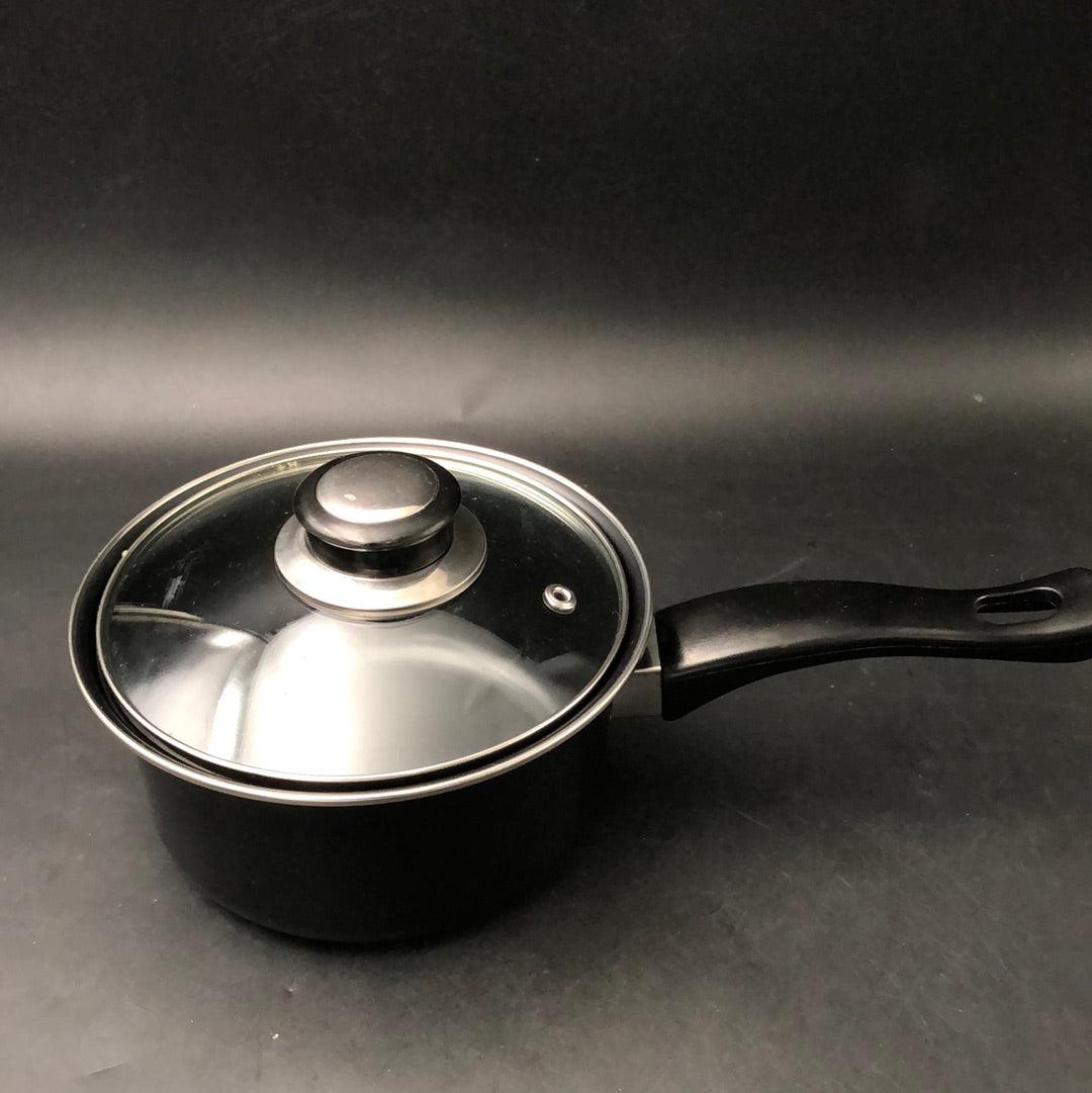 Black Soup Pot with Glass Lid - Small