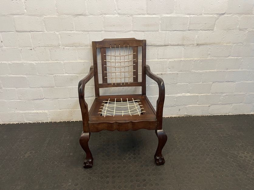 Wooden Riempie Armchairs - PRICE DROP