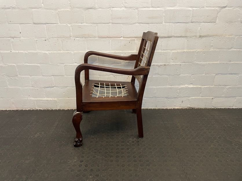 Wooden Riempie Armchairs - PRICE DROP