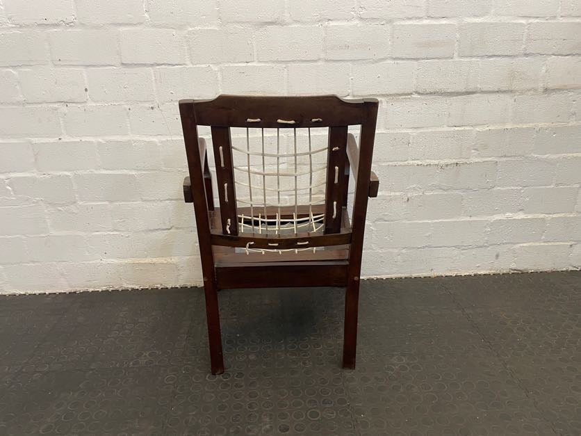 Wooden Riempie Armchairs - PRICE DROP