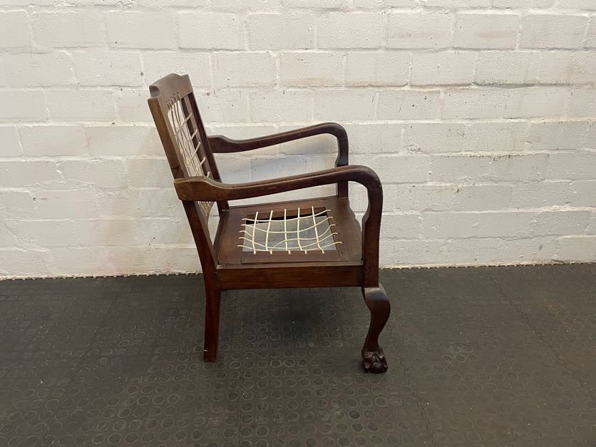 Wooden Riempie Armchairs - PRICE DROP